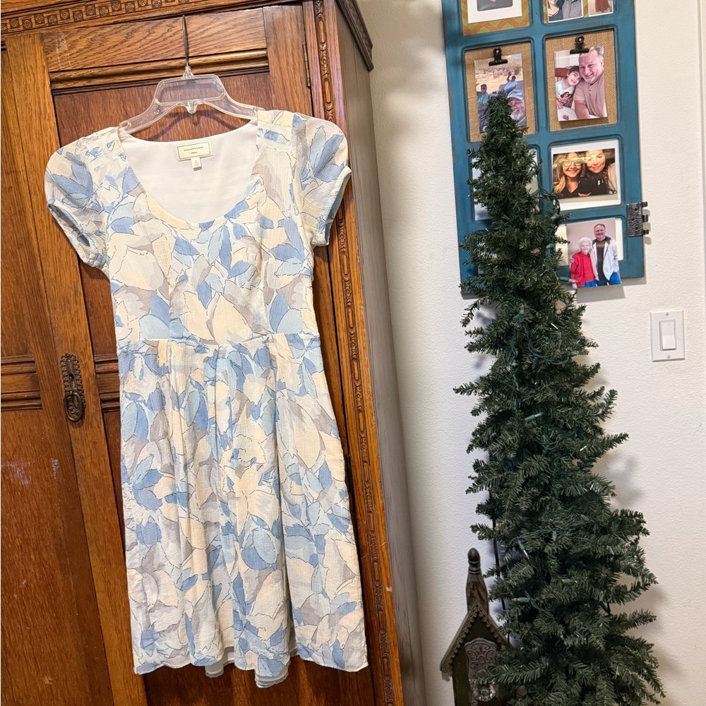 Moulinette Soeurs Blue and Cream Casual Dress